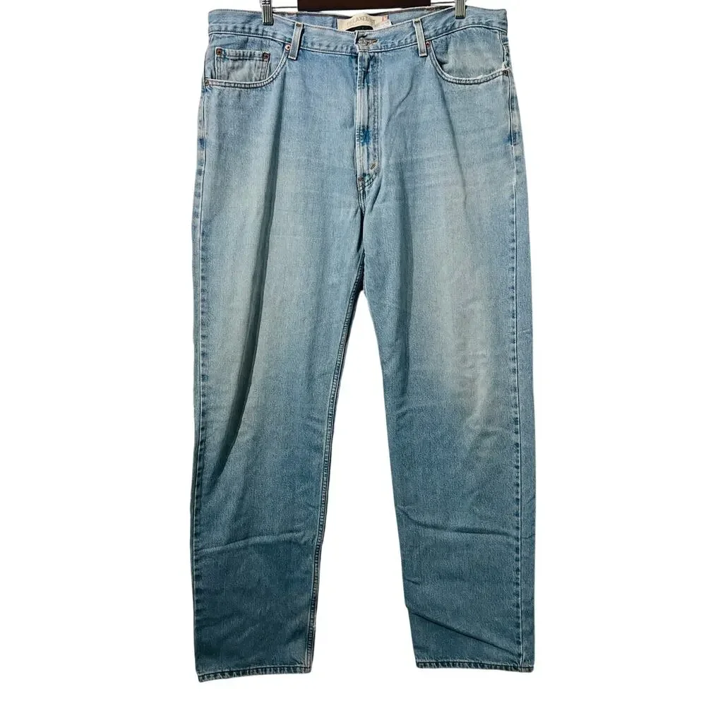 Levi's 550 Jeans Men's 42X36 Blue Relaxed Fit Straight Leg Work Pants Denim
